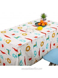 100% Cotton 60X84 Inch Decorative Fabric Table Cover for Dining Table