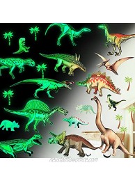 39 Pieces Dinosaur Wall Decals for Kids Living Room Glow in The Dark Stickers Large Dinosaur Wall Decor Stickers for Living Room,Classroom Baby Birthday Christmas Party Luminous Material