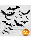 3D Bats Halloween Decoration.12Sizes Extra Large Black Bats Window Decal Wall Stickers Halloween Party Decoration Party Supplies-120PCS