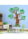 DECOWALL DL-1709 Giant Tree and Animals Kids Wall Stickers Wall Decals Peel and Stick Removable Wall Stickers for Kids Nursery Bedroom Living Room décor