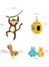 DECOWALL DL-1709 Giant Tree and Animals Kids Wall Stickers Wall Decals Peel and Stick Removable Wall Stickers for Kids Nursery Bedroom Living Room décor