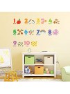 DECOWALL DWL-2020 Numbers Wall Stickers Wall Decals Peel and Stick Removable Wall Stickers for Kids Nursery Bedroom Living Room
