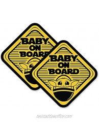 EPIC Goods Cute Baby On Board Large 5x5 Magnets 2-Pack Gift Set Safety Sign for Car Truck Van Bumper MacBook Laptop Flask Water Bottle Yeti Magnets