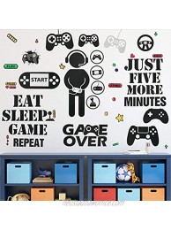 Gamer Room Decor Gaming Wall Decals Sticker Boys Room Video Game Controller DIY Cartoon Party Removable Wallpaper for Gamer Bedroom Playroom Decorations Classic Style