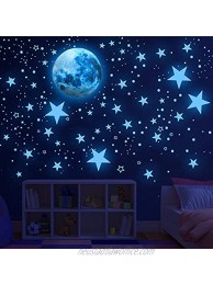 Glow in The Dark Stars ,Glowing Stars and Moon Wall Decals 1088 Pcs Ceiling Stars Glow in The Dark Kids Wall Decors Perfect for Kids Nursery Bedroom Living Room