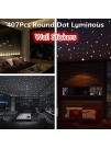 Glow in The Dark Wall Stickers Buery 407 Pcs Removable Glow in Dark Dots Wall Decals Stickers Room Decor Kit Adhesive Dots Luminous Ceiling Decals for Kids Bedroom Halloween Home Decoration