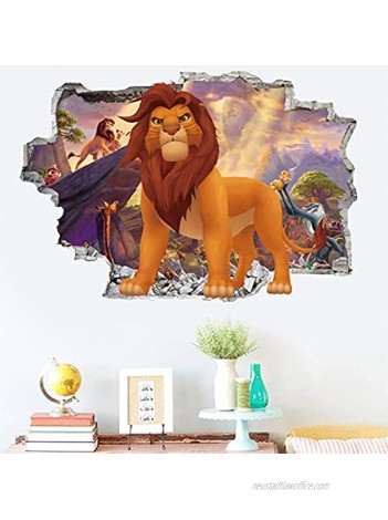 HAO QIN Lion King Wall Stickers Vinyl Murals Lion King for Children Cartoon Bedroom Living Room Lion King Decal Wall Sticker Decoration 15.7X23.7 inch