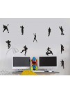 LHKSER Game Wall Decal Wall Sticker Poster Floss Dancing Decal Nursery Boys Room Wall Vinyl Decal Game Stickers Black