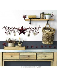 RoomMates RMK1276SCS Country Stars and Berries Peel and Stick Wall Decals