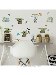 RoomMates RMK4805SCS Baby Yoda Grogu Illustrated Peel and Stick Wall Decals