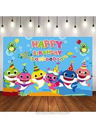 Shark Birthday Party Supplies and Decorations 5X3 FT Photo Backdrop for Boy Girl Baby Shower Kids Bedroom Wall Decor