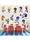 Sonic Wall Sticker Children's Cartoon Bedroom Background Wall Decoration Self-Adhesive Wall Sticker PVC