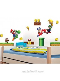 Super Mario Brothers Removable Wall Decals Stickers Kids Room Decoration Build a Scene Peel
