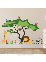 Timber Artbox Cute Animals in The Jungle Wall Decals Giant Bright Stickers to Put A Smile on Kids & Toddlers