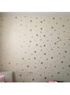 TOARTi Stars Wall Decals 124 Decals Wall Stickers Removable Home Decoration Easy to Peel Stick Painted Walls Metallic Vinyl Polka Wall Decor Sticker for Baby Kids Nursery Bedroom Gold Stars