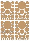 Wall Decal Dots Dots Easy to Peel and Stick Removable Metallic Vinyl Polka Dot Decor Round Circle Wall Decal Stickers for Festive Baby Nursery Room Gold