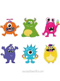 24 Pieces Monster Party Cutouts Little Colorful Monster Cutouts Party Decorations for Girls Boys Birthday Baby Shower Monster Party Favors Birthday Supplies
