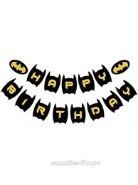 Bat Man Happy Birthday Banner Bat Man Bday Party Sign Superhero Theme Party Decoration