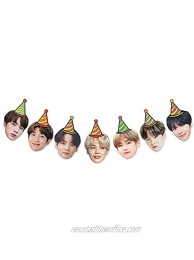 BTS Portrait Birthday Garland Bts Banner Party Decorations Dynamite Army Sign for Bts Fans