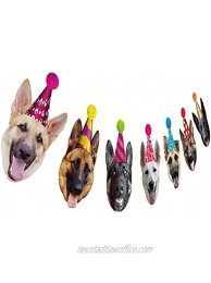 German Shepherd Birthday Garland Funny Dog Face Portrait Birthday Banner Bday Bunting Decoration…