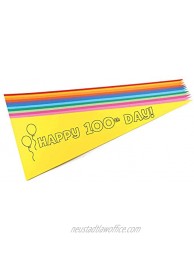 Hygloss Products Happy 100th Day Pennants 24 Pack Assorted 24 Count