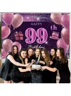 IMISI 99th Birthday Decorations for Girls Happy Birthday Banner Pink Decorations for A Party Birthday Backdrop for Women