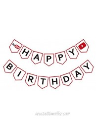 Maplelon YouTube Inspired Birthday Banner Happy Birthday You Tube Sign Social Media Bday Party Decor