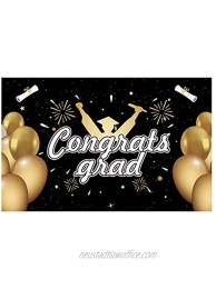 NUOBESTY 2021 Graduation Banner Polyester Congrats Grad Balloon Photography Backdrop Graduation Party Decoration Supplies Graduation Party Photo Prop