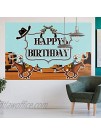 PAKBOOM Cowboy Happy Birthday Backdrop Banner Western West Theme Birthday Party Decorations Photo Booth Supplies 3.9 x 5.9ft