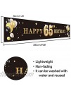 PAKBOOM Happy 65th Birthday Backdrop Black Photo Background Banner Cheers to 65 Years Old Decorations Party Supplies