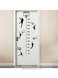 Amoda Height Growth Chart Wall Sticker 3D Basketball Height Chart Ruler Wall Decals Removable DIY for Kids Nursery Bedroom Living Room