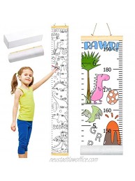 Baby Growth Height Chart Ruler Baby Height Ruler Hanging Measuring Ruler Nursery Wall Decor DIY Unicorn Dinosaur Hanging Canvas Removable Height Growth Chart for Toddler Child HeightDinosaur