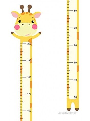 Boodecal 7 inch x 6.6 ft Giraffe Cute Animal Cartoon Version Growth Chart for Kids Height Chart Ruler Wall Decor for Measuring Kids Boys Girls Removable Vinyl Wall Decals Stickers for Children Room Nursery