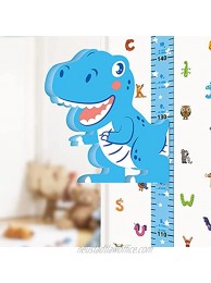 Dinosaur Height Growth Chart for Kids Removable Adjustable Children Measuring Ruler with Average Height Line Cartoon Magnetic Kids Tape Stickers for Nursery Playroom Wall Decor Boys and Girls Room
