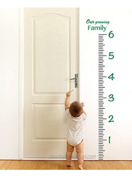 Giant Vinyl Growth Chart Kit | Kids DIY Height Wall Ruler Large Measuring Tape Sticker Number Decal Sticker Light Green 73x23 inches