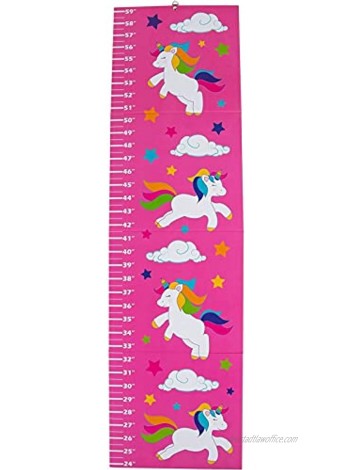 Height Ruler for Kids Pink Growth Chart for Girls Nursery Room 24-59 Inches