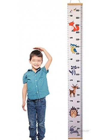 Huture Children Growth Chart Kid Height Marker Wall Chart Art Ruler Hanging for Bedroom Nursery Kids Wall Decal Decor Boy or Girl Height Ruler Wall Scale Measuring Toddler Playroom Decor Animal