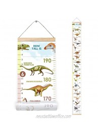 LIFELIKO Personalised Growth Chart for Dinosaur Lovers Removable Wall Ruler for Boys and Girls Kid’s Room Decoration White
