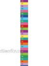 Measure Me! Baby Roll-up Door Frame Growth Height Chart for Children Kids Room Rainbow Rows
