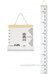 Miaro Kids Growth Chart Wood Frame Fabric Canvas Height Measurement Ruler from Baby to Adult for Child's Room Decoration 7.9 x 79in