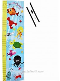 Myco International Little Guppy Growth Chart for Boys and Girls Height Measurement for Kids Measuring Chart for Wall Designed with Colorful Fishes Turtles Seahorse and More 39 x 11 Inches
