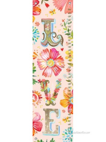 Oopsy Daisy Floral Love Stacked by Katie Daisy Growth Charts 12 by 42-Inch