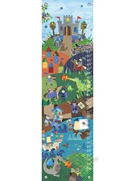 Oopsy Daisy Growth Charts Knights and Dragons by Jill McDonald 12 by 42-Inch