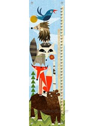 Oopsy Daisy Woodland Animals Stack Growth Chart Blue