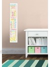 Stupell Home Décor Kind Active Curious Typography Growth Chart 7 x 0.5 x 39 Proudly Made in USA