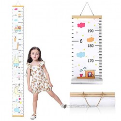 Unicherry Wall Growth Chart Canvas and Wood Growth Chart for Kids Perfect Wall Decor Piece for Kids Room Baby Room Nursery Bedroom Height Measurement Ruler for Children