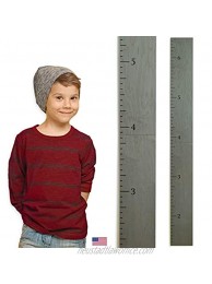 Wooden Ruler Growth Height Chart Ruler for Measurement for Kids Boys + Girls | Baby Shower Gift | Modern Simple Gray