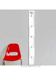 Wooden Ruler Growth Height Chart Ruler for Measurement for Kids Boys + Girls | Love Grows Here White