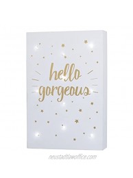 Little Love by NoJo Celestial Lighted Wall Decor Hello Gorgeous Gold White