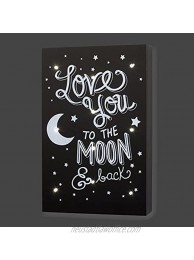 Little Love by NoJo Celestial Lighted Wall Decor Love You to The Moon and Back Gray White